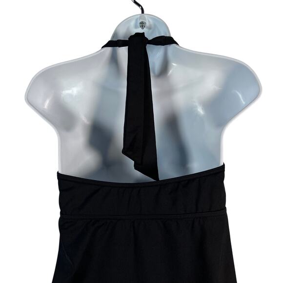 Lands End Womens Black Halter Swim Dress Size 6 No Bottoms - Picture 5 of 6